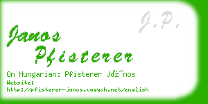 janos pfisterer business card